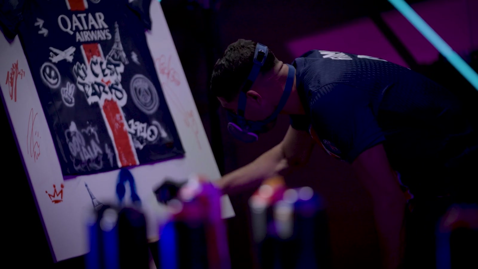 Qatar Airways x PSG film still